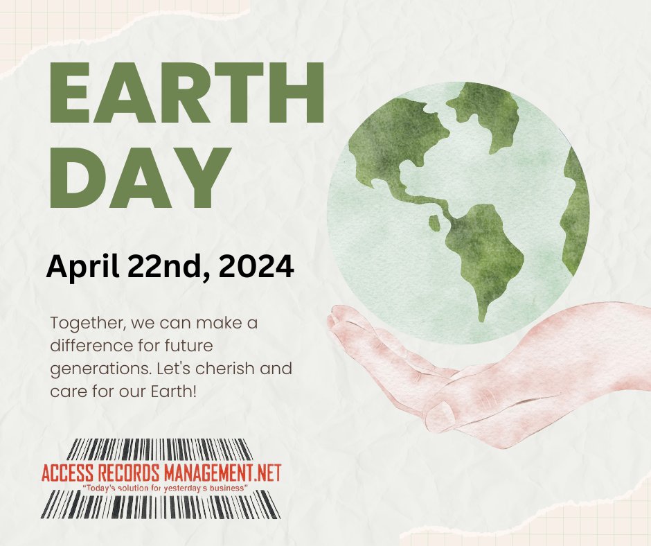 🌎 Happy Earth Day! Let's celebrate our beautiful planet by planting trees, picking up trash in our communities, and reducing our carbon footprint. Share your Earth Day ideas below and let's inspire each other to make a difference! ♻️ #EarthDay #GoGreen #PaperShredding