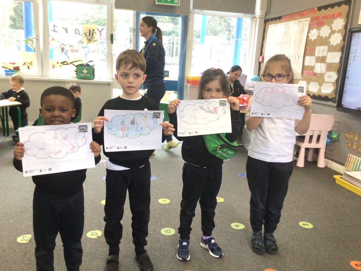 Today in English we enjoyed reading the story Goodnight Football. We then described our dreams and wrote about it on a dream cloud. #StCathsEnglish @WFCTrust @PLCommunities #PLprimarystars