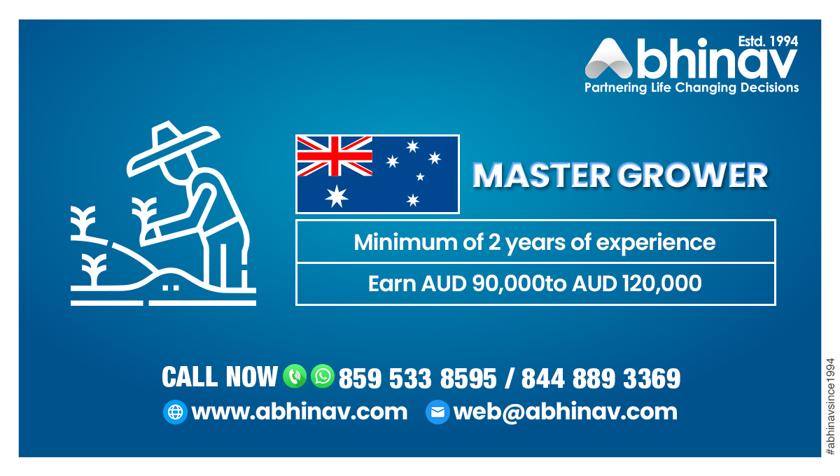 abhinavimmi's tweet photo. High Demand for Master Growers in Australia - PR + High Salary!
Start your Australia Immigration Process Today: https://t.co/0h94VKeMvP.
For more information call us at +91-8595338595.
#AustraliaAgriculture #MasterGrowers #JobOpportunity #PRVisa #AbhinavConsultants https://t.co/eHTdQXaFPB