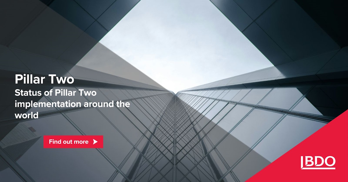 The global minimum tax is one of the most consequential developments in international taxation. Check out BDO’s Pillar Two Implementation Tracker, which provides a high-level summary & updates on the adoption of the Pillar Two proposals around the world. ow.ly/Q8W950RiWUA