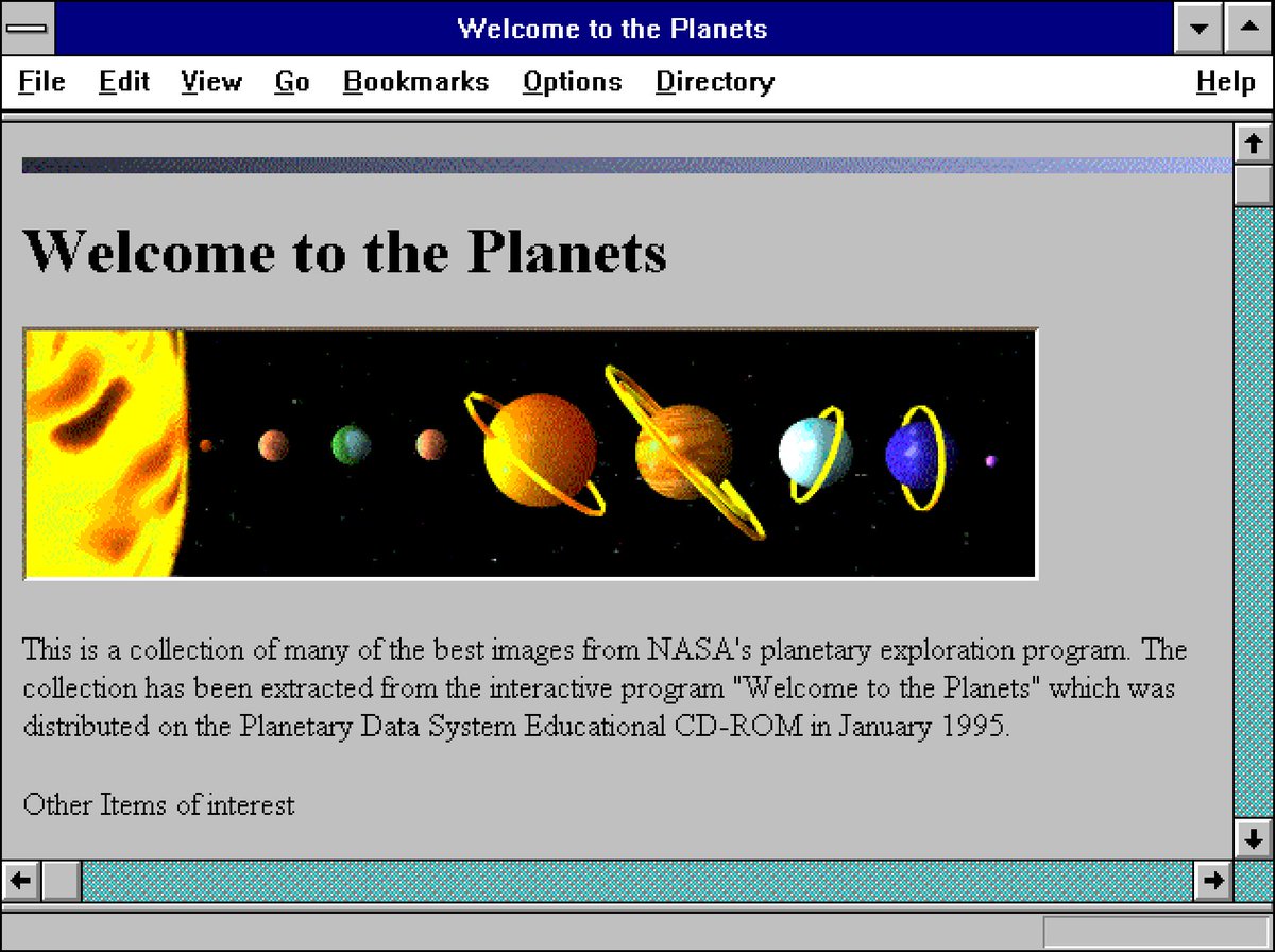 JPL's website from 1995