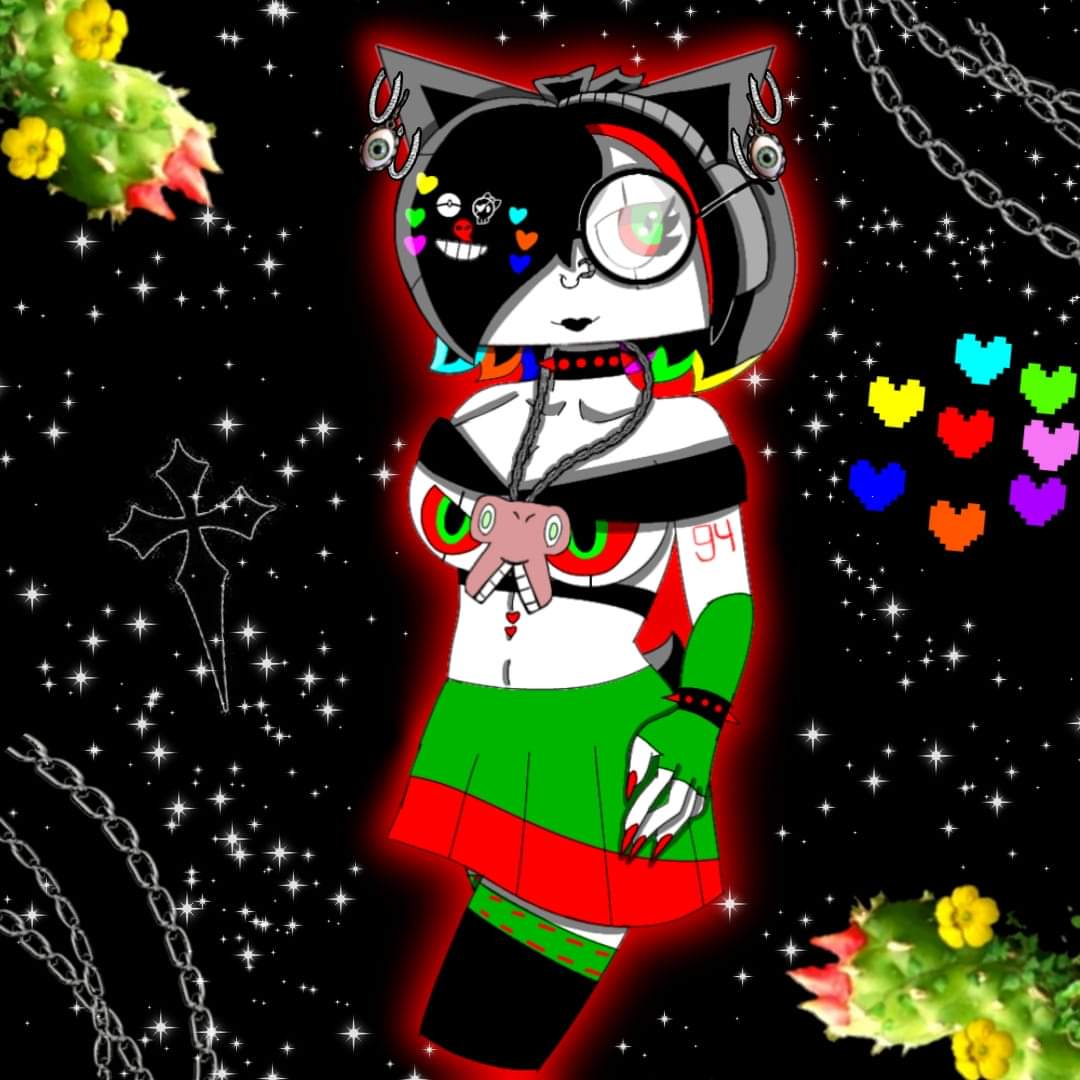 My Gengar OC as Omega Flowey from Undertale cosplay 
7w7 🖤🩵🧡💙💜💚💛✨✨
.
#myoc #gengar #pokemon #undertale #omegaflowey #sexygirl #hotgirl #humanoidgirl #sexychick #cutechick #roundglasses #septumpiercing #piercingnose #tattoo #blacklipstick #digitalart #fanart  #artwork