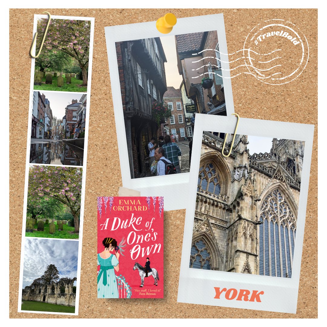 For this edition of #TravelBold, we'll be travelling to 1800's York for #ADukeofOnesOwn by @EmmaOrchardB !🏰 The dramatic architecture and beautiful views are the perfect backdrop to this regency romp. Get your copy now 📖 mybook.to/ADukeofOnesOwn…