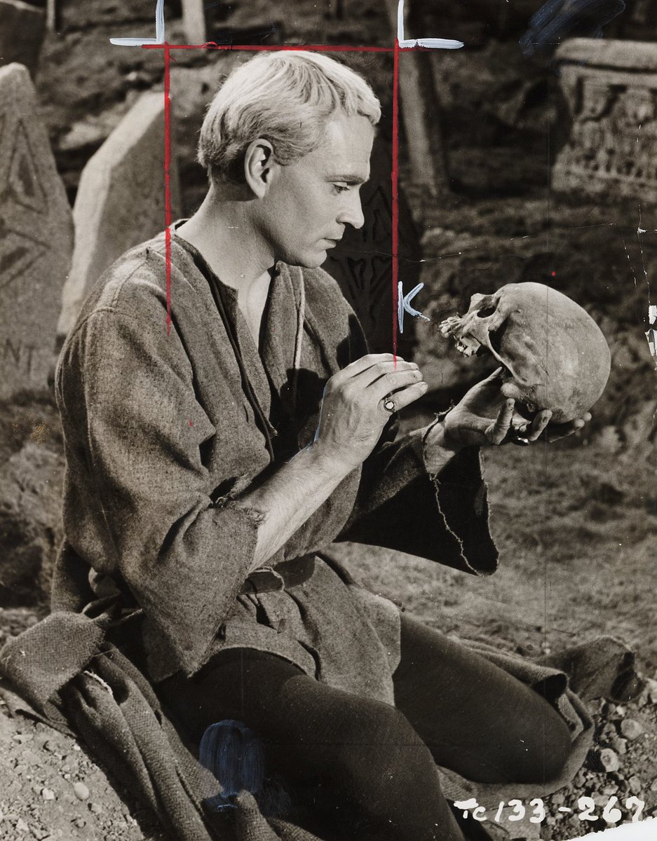 Happy birthday William Shakespeare! 🎭 The renowned playwright and poet was believed to have been born #OnThisDay 1564. This photo from our collection shows Laurence Olivier as Hamlet in 1948. What's your favourite Shakespeare play?