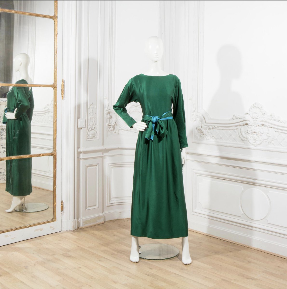 Imagine if this #frockingfabulous #Lanvin number of 1978 was green though. #Fashionhistory via Bonham's.