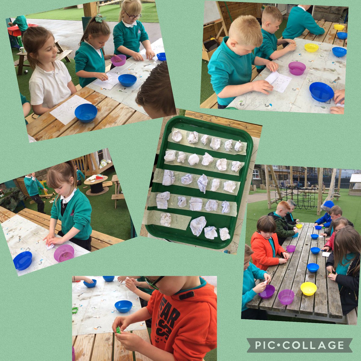 Dosbarth Wrens celebrated Earth Day by crating pledges and making seed bombs. #EarthDay2024
