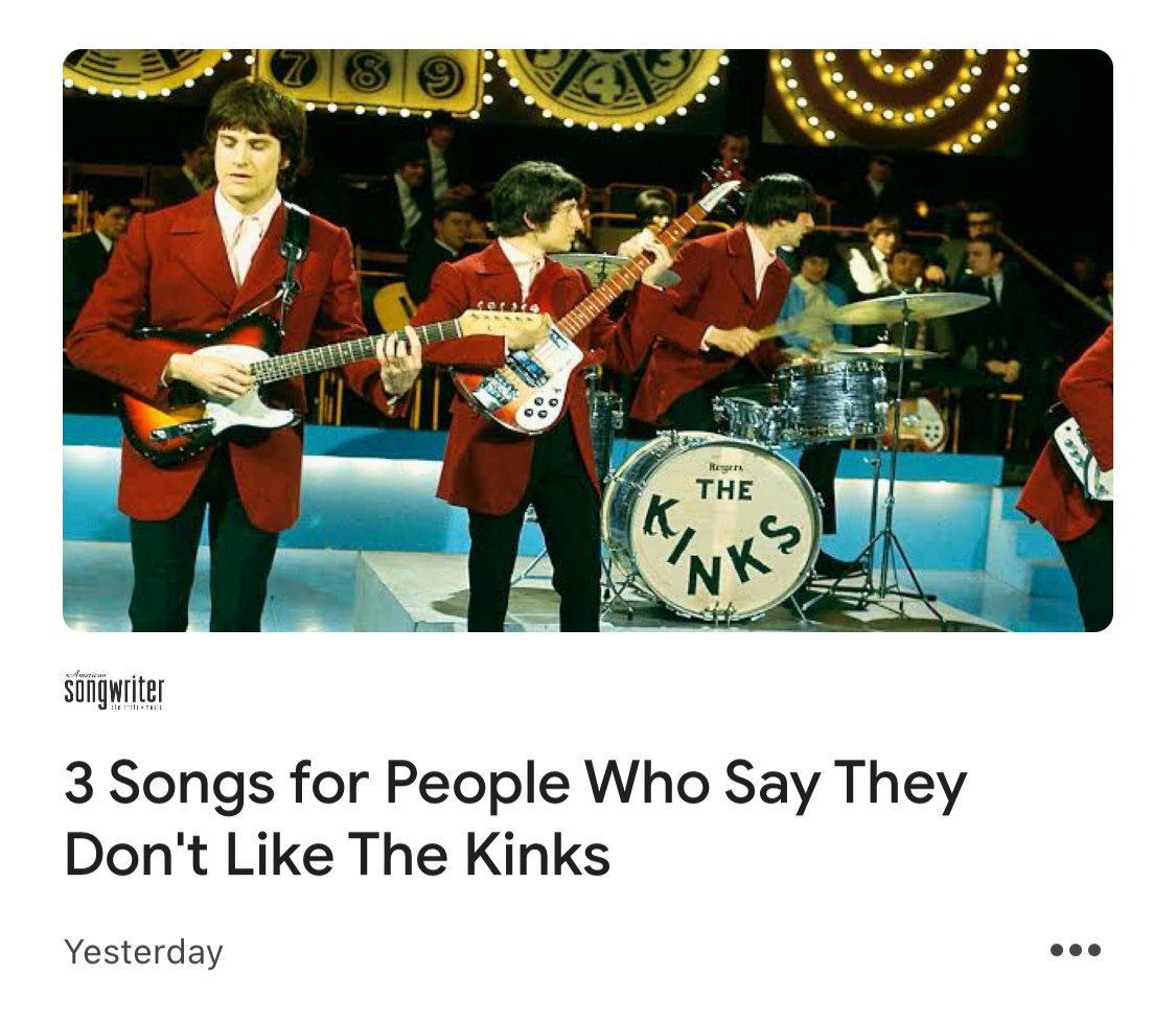 I've never talked to anyone who said, 'I don't like the Kinks.' It's either 'I like/love them' or 'I'm not too familiar.'