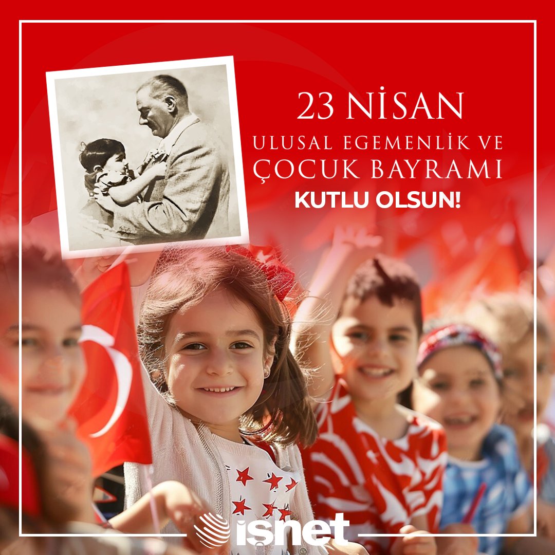 Büyük önderimiz Mustafa Kemal Atatürk’ün ülkemiz ve dünya çocuklarına armağan ettiği 23 Nisan Ulusal Egemenlik ve Çocuk Bayramımız kutlu olsun.

#23Nisan #UlusalEgemenlikveÇocukBayramı #İşNet #insaniçinteknoloji