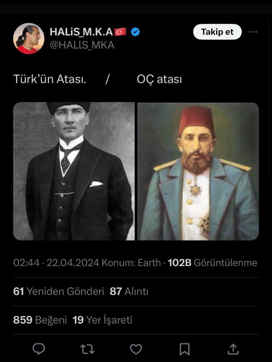 Şu paylaşımın tersini bizden biri yapsa akşama kalmaz polis kapısında biter..

Bütün Kemalistler OÇoçuğu değil ama
Ne kadar OÇoçuğu gördüysen alayı Kemalist