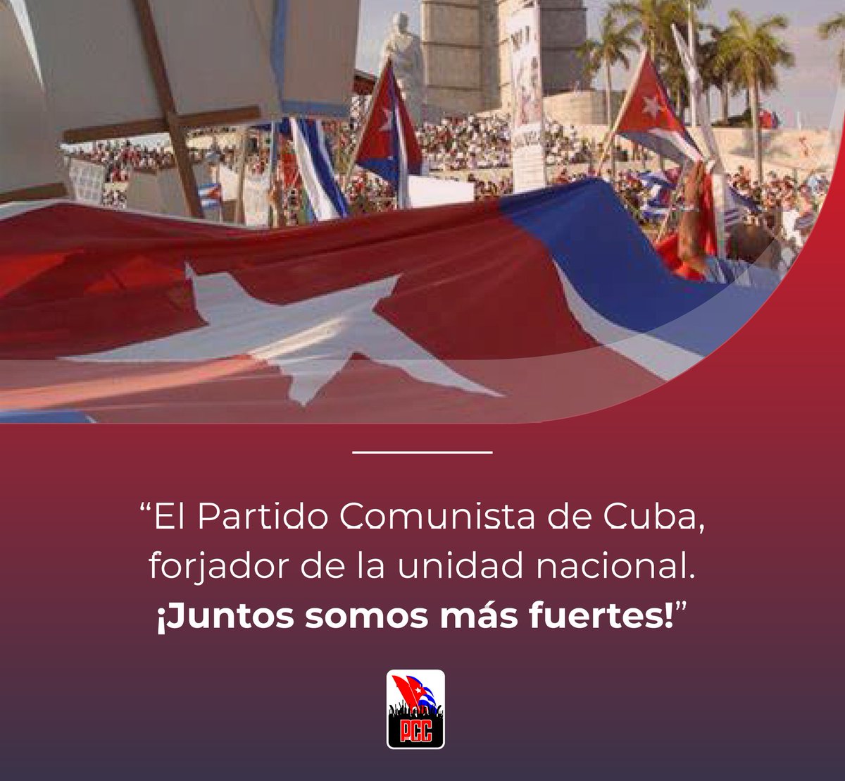 Emprenderemos la marcha y perfeccionaremos lo que debamos perfeccionar, con lealtad meridiana y la fuerza unida, como Martí, Maceo y Gómez, en marcha indetenible. Fidel #UnidosXCuba