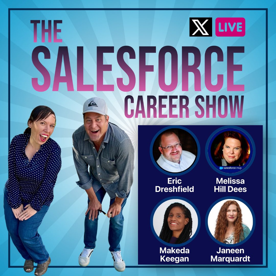 In our panel, a group of #Salesforce leaders from diverse backgrounds will delve into some of the key challenges they’ve navigated in their careers and also share valuable insights. 🗓️ 4/24 ⏰ 2:30pm PT / 5:30pm ET 📍 twitter.com/i/spaces/1BRJj… #SalesforceCareerShow