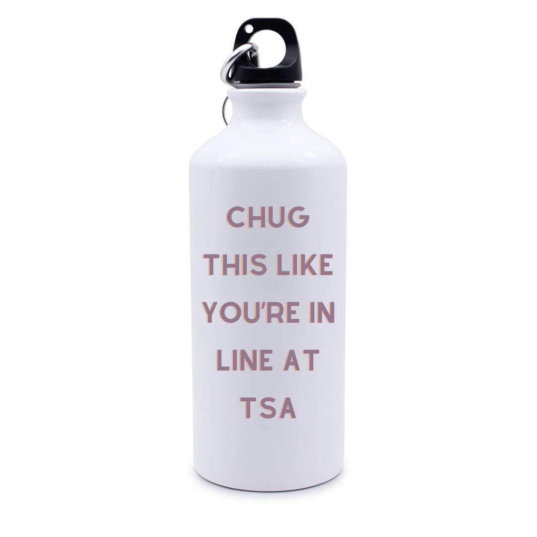 Here’s some all-season travel knowledge. You can bring an empty reusable water bottle in your carry-on bag. Most airports have a filling station, so just fill up before boarding! #EarthDay #EmptyWaterBottle #PackSmart