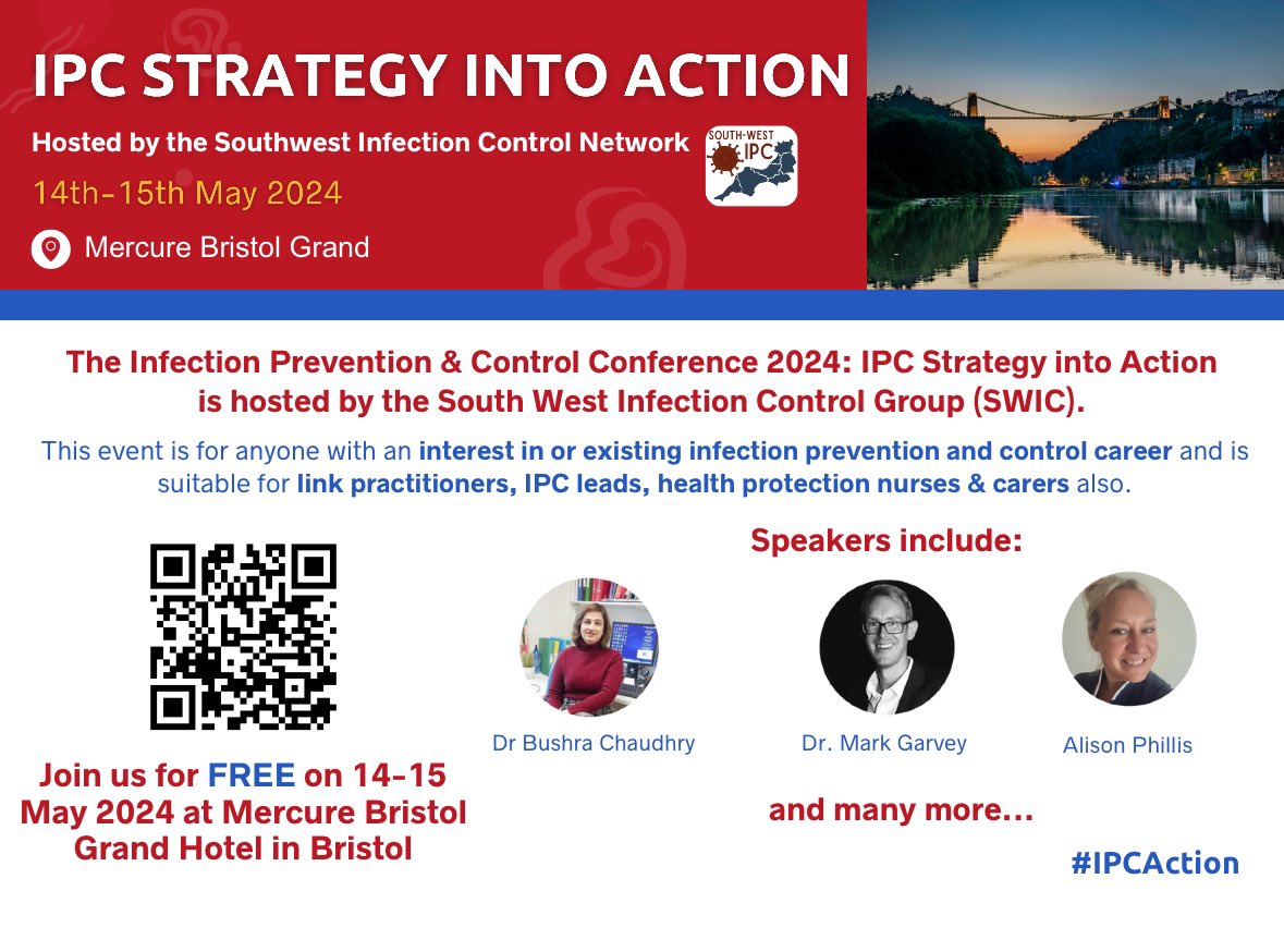 🌟There is still time to book a place on the South West IPC network conference 14th-15th May 2024🌟All are welcome- IPC practitioners and IPC link practitioners. Free to all. Come for 1 or both days. fitwise.eventsair.com/ipc-2024/. We look forward to seeing you there #Educate #Network