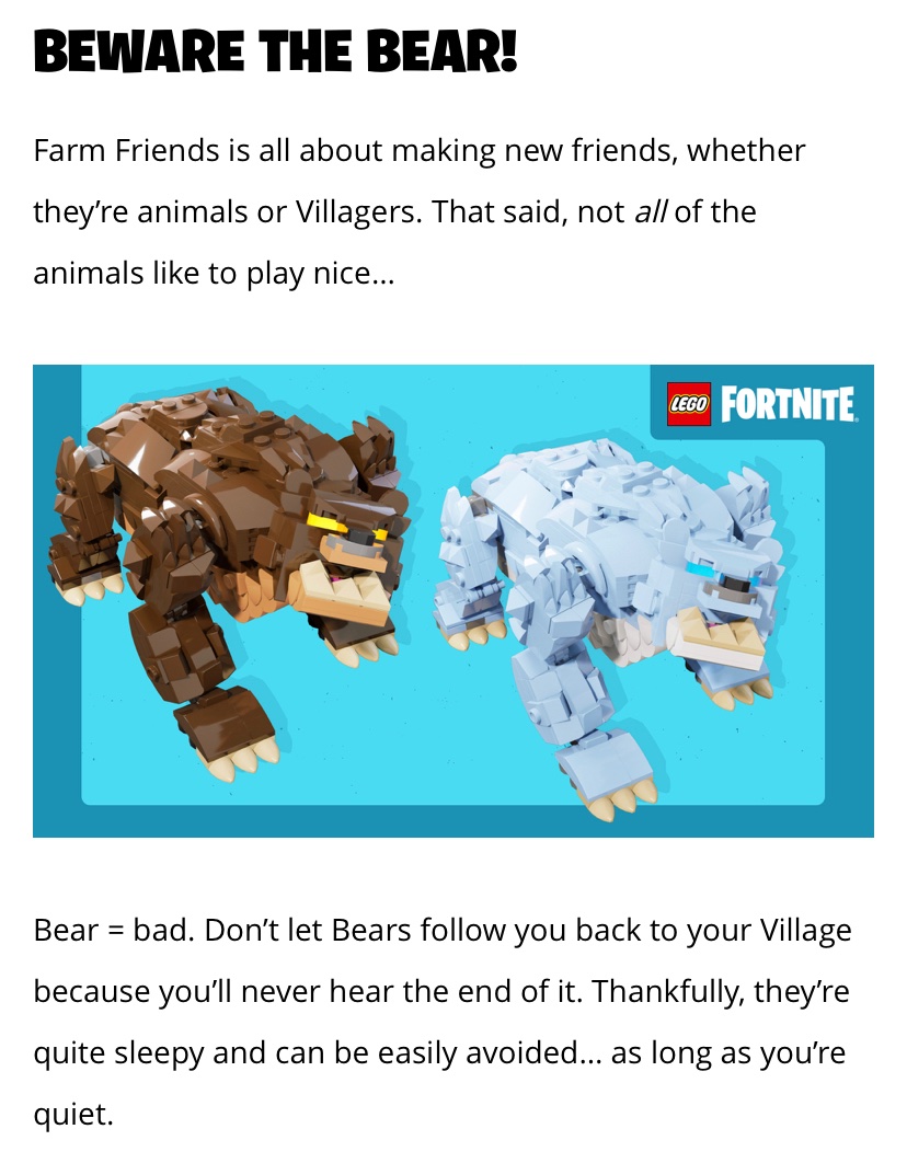 The Bear is being added to Lego Fortnite in tomorrow’s update!