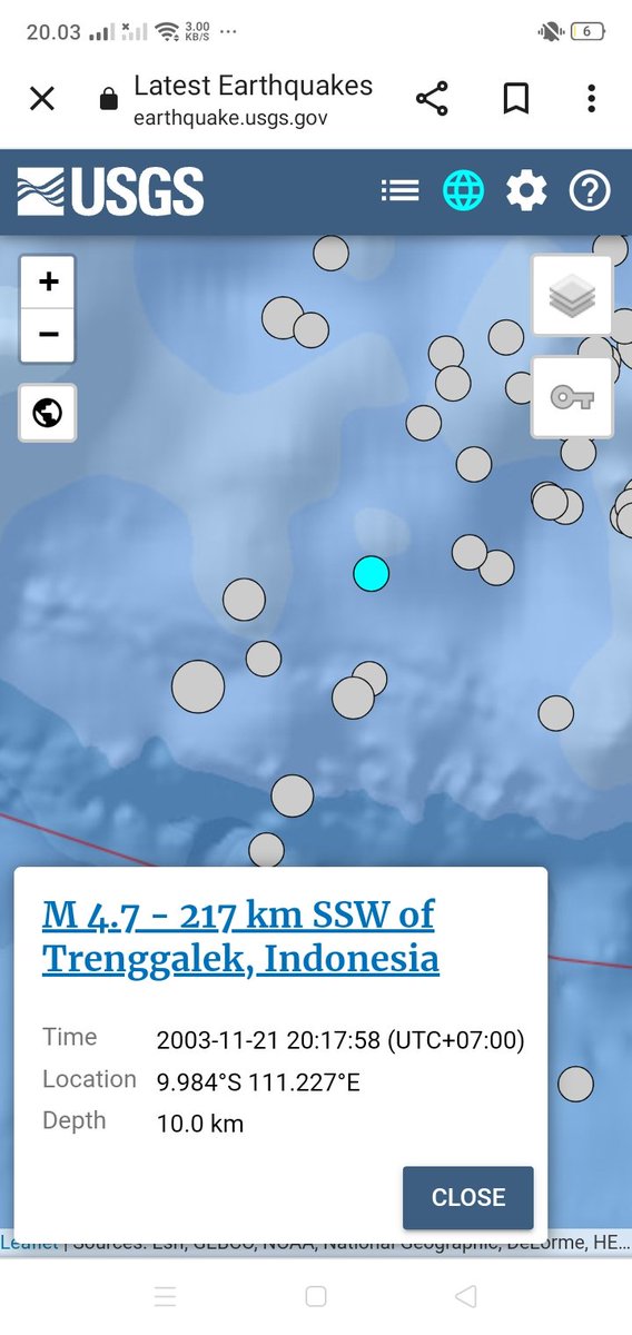 Zona megathrust kab Trenggalek Dulu 9+ nanti