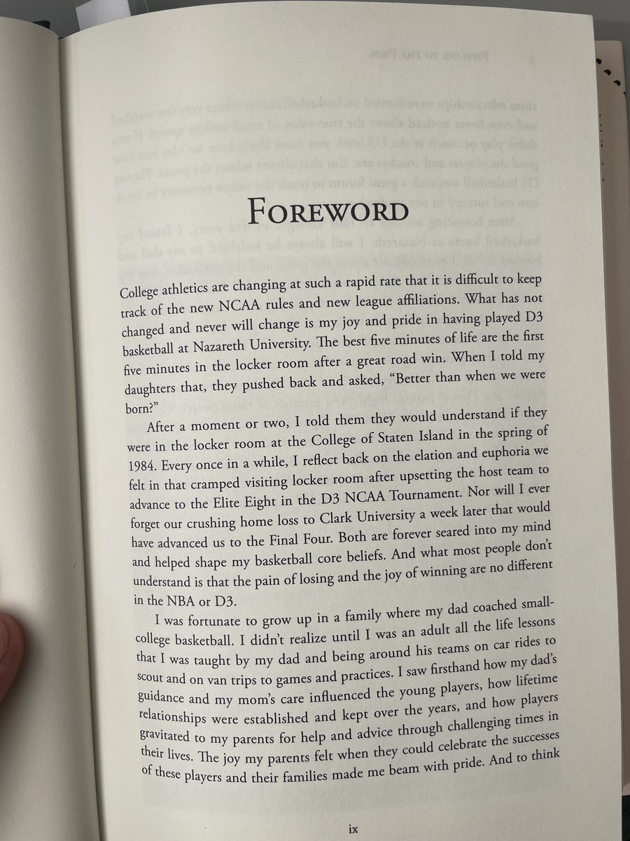 Just arrived. Not even past the 1st page of the Foreword and I’m already in love. JVG putting into words what every former D3 hooper has felt and what current and future ones will learn. It’s just different! #WhyD3