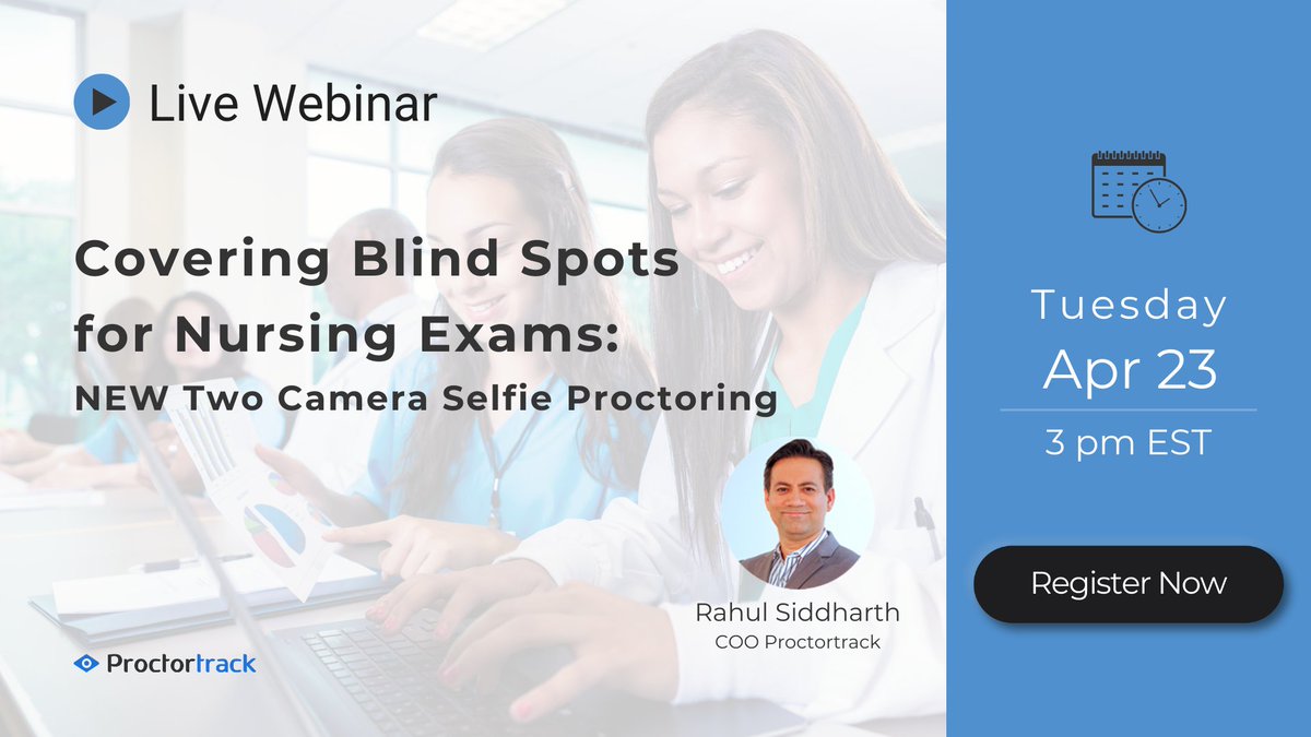Join our webinar tomorrow to discover cheat-proof technology for nursing exam proctoring using Two-Camera Selfie tech. Register now.:- bit.ly/4cS6qel
#Nursing #digitallearning #ELearning #AcademicIntegrity #EdTechInnovation #edtech #onlineexams #onlinelearning