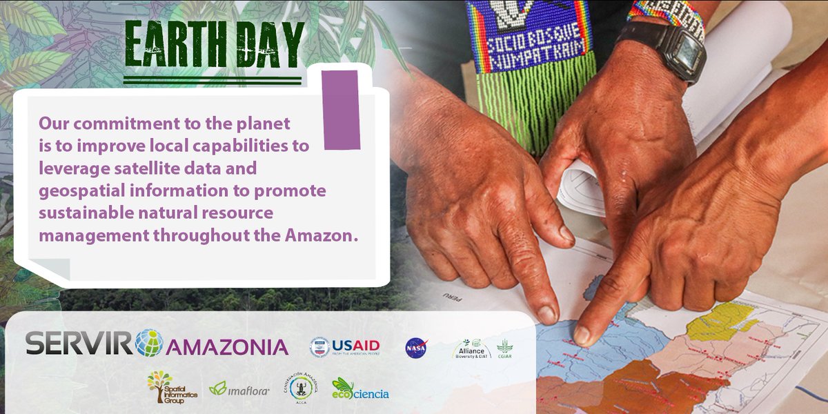 #EarthDay2023
A key part of our work is working with regional partners to better understand the needs of the region, and thus develop tools, products and services that allow countries that shape the Amazon basin to improve decision-making.
#DiaDeLaTierra