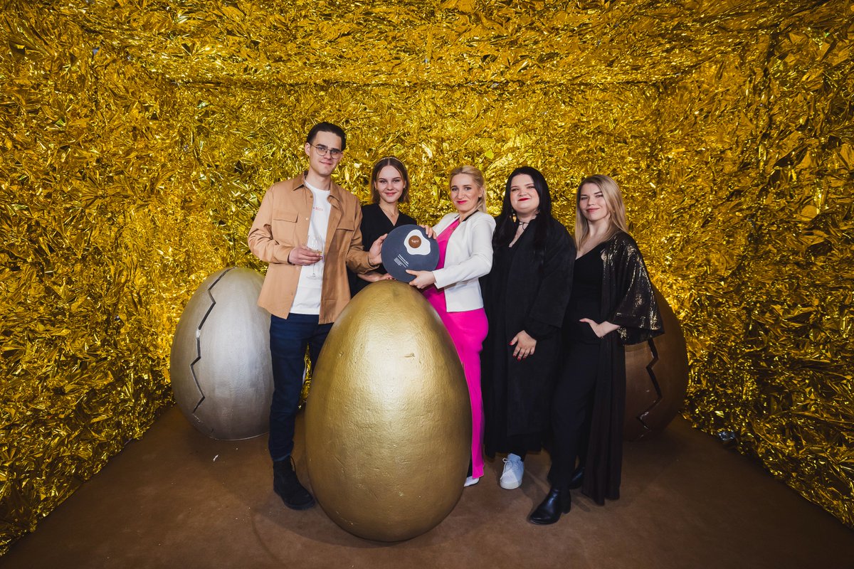 We like our eggs golden. 🍳 Kuldmuna (Golden Egg Awards) jury did a lot of frying and two #Tartu2024 projects were left on the pan: 🥇 EVENT MARKETING. Promotion - Tartu 2024 'Kaboom' 🥉 PR CAMPAIGN. Event communication - European Capital of Culture Tartu 2024 Opening