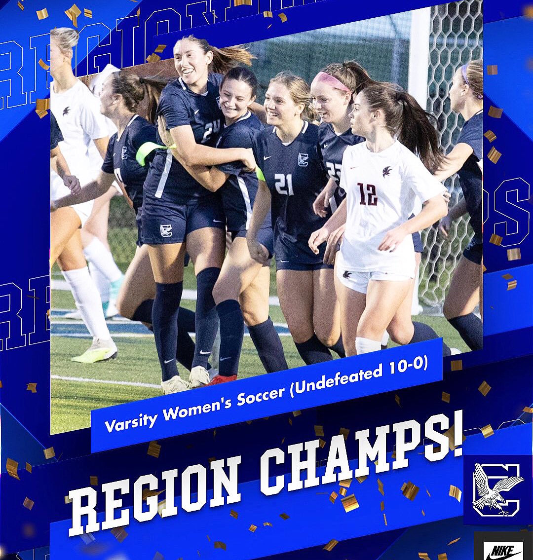 Your Lady Eagles are UNDEFEATED in region play this season with a record of 10-0. Congratulations on an amazing accomplishment! 👏🏼#regionchamps @BlueEagleAD @CHS_BlueEagles @9GC_BlueEagles @csd_super @coachwoolbright