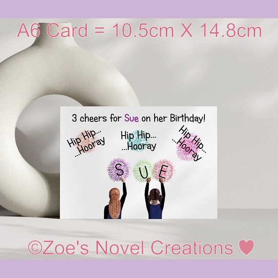 Personalised Cheerleader Birthday Card, featuring cheerleaders with pom poms spelling out the name of your choice. 
ebay.co.uk/itm/1864077679…
zoesnovelcreations.com/product/3-chee…
etsy.com/uk/listing/170…
consciouscrafties.com/handmade-gifts… #zoesnovelcreations #birthdaycards