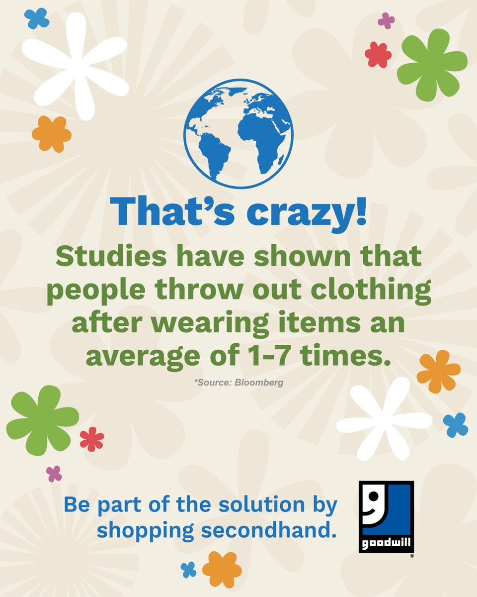 GoodwillAmity's tweet photo. Happy #EarthDay from #Goodwill!🌎
When you choose Goodwill you are helping reduce waste while supporting our mission of strengthening communities through employment.
Together, we're making a positive difference for our planet & community!
#ShopGoodwill #Donate #Secondhand https://t.co/2pImtSEBhp