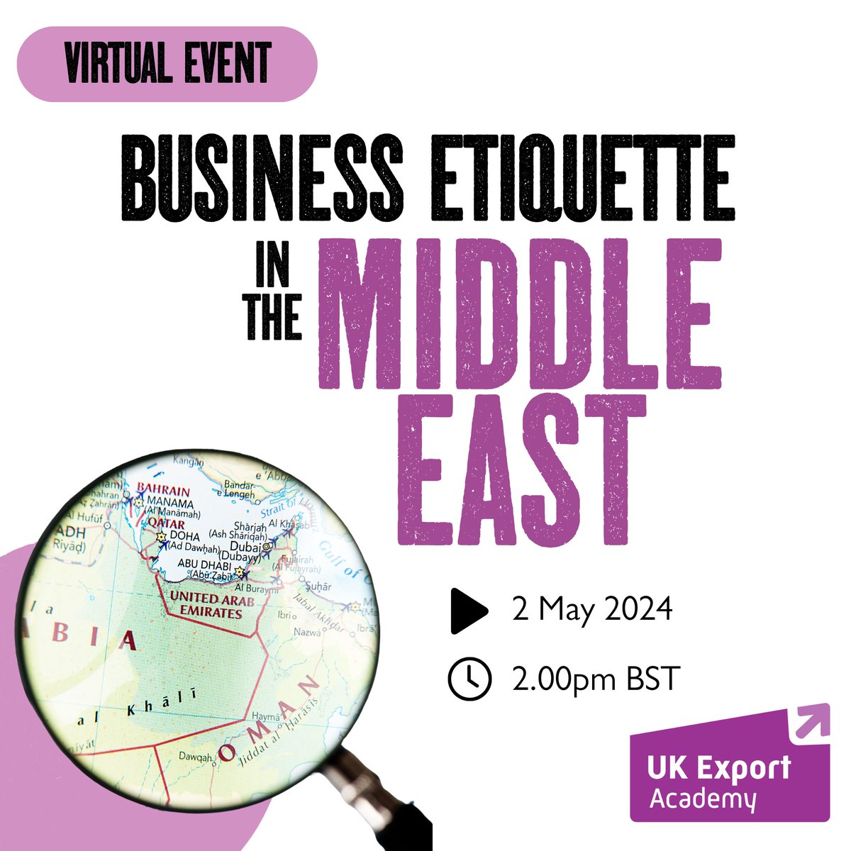 Spot the Difference in Middle Eastern Business Etiquette! Don't miss out on our exclusive online event where you'll uncover the key dos and don'ts of navigating business culture in Saudi Arabia, Qatar, and the UAE. 📅 May 2, 2024 👉 Register now: great.gov.uk/export-academy…