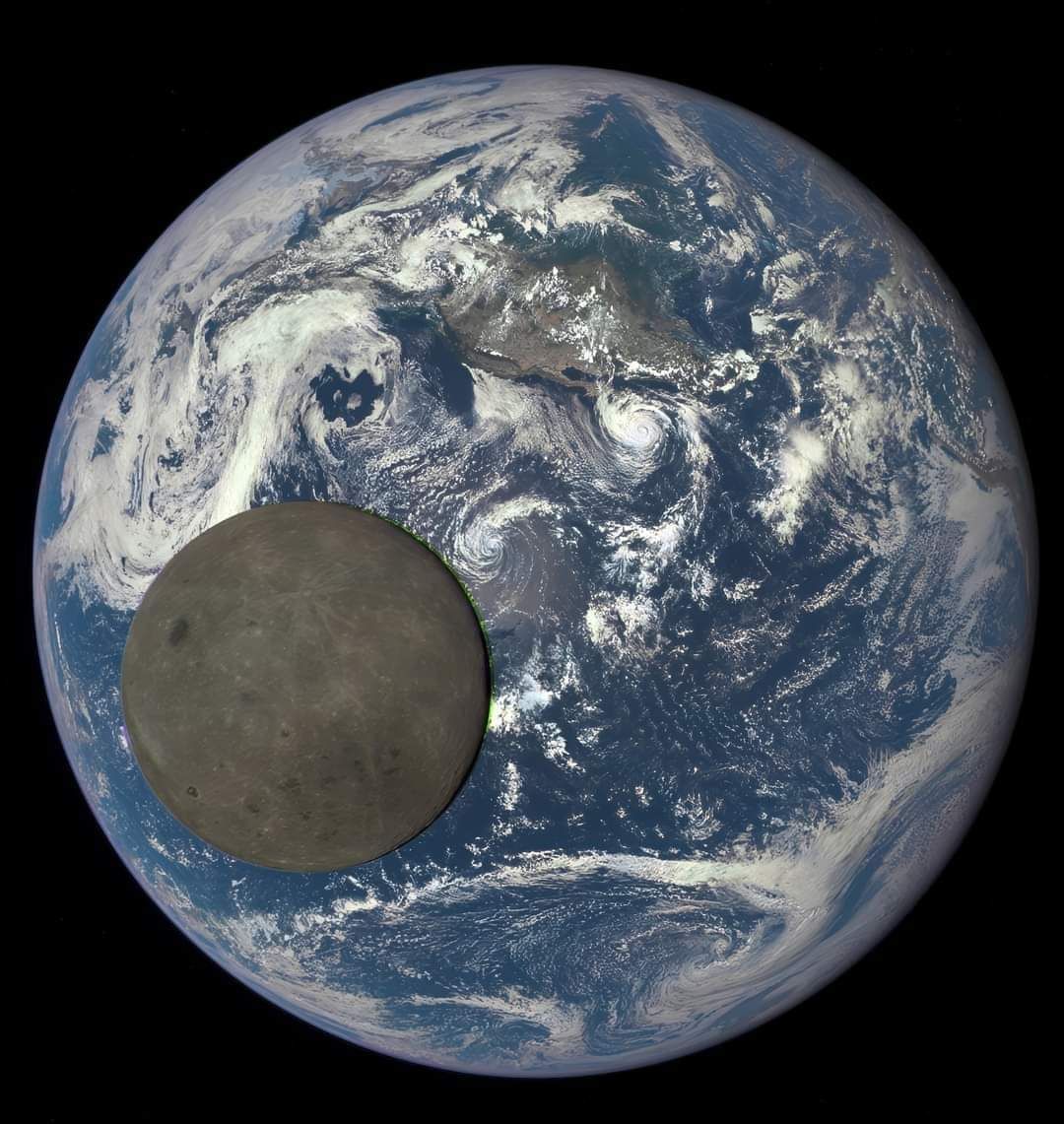 From a million miles away, NASA captures Moon crossing face of Earth. Credit: NASA/NOAA