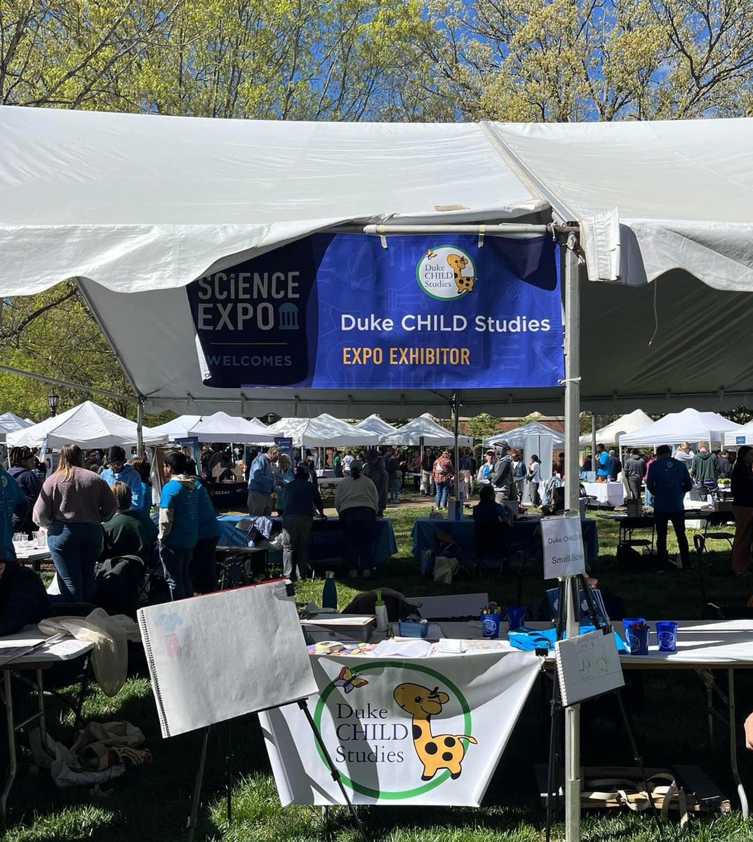 A belated thank you to @moreheadplanet for the invitation to talk all about our science @DukePsychNeuro at the UNC Science Expo a few weeks ago! So many interested families we can’t wait to bring in for studies!