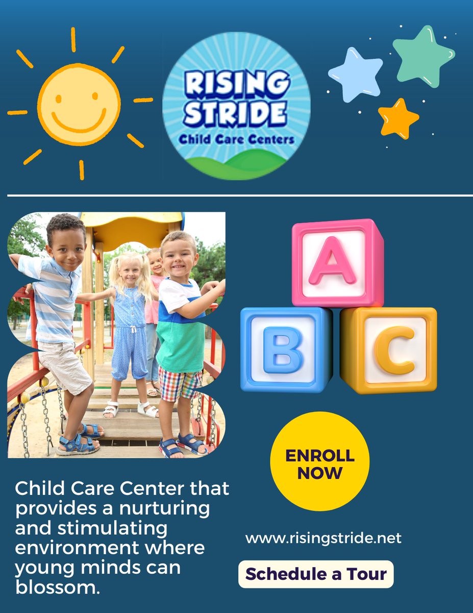 At Rising Stride, our mission is to provide peace of mind for working parents with a convenient, efficient, educational child care program. Visit us at risingstride.net #childcare #childcarecenter #preschool #learning #learnandgrow #delcopa