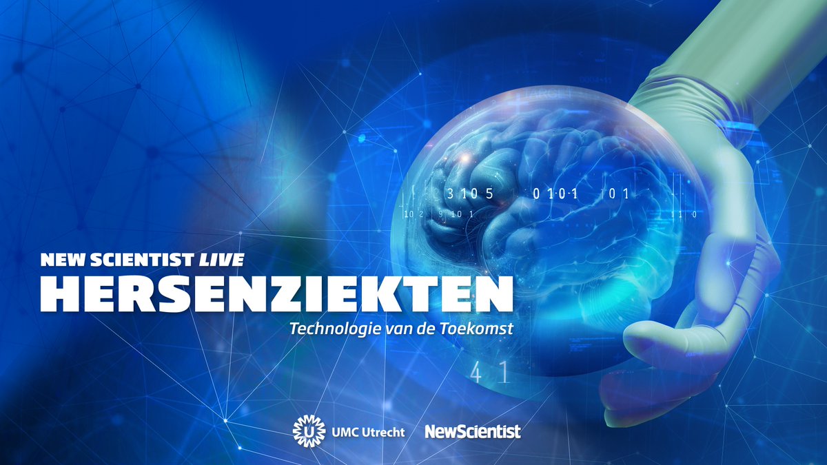 Samen met het @UMCUtrecht Hersencentrum organiseren we een avond waarin de technologie van de toekomst centraal staat. Verwacht een avond vol verwondering over ons meest complexe orgaan: het brein. Bekijk de website voor meer informatie en tickets. hersenziekten.newscientistlive.nl