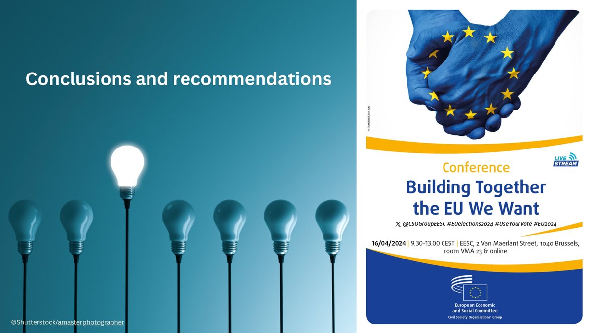 The findings of our recent #EUelections2024 event are out, focusing on: 💡Why the elections matter 💡Building together the EU we want: - a democratic & inclusive EU - a sustainable economy 💡Placing civil society, citizens & youth at the centre of Europe 👇europa.eu/!4tCJJJ