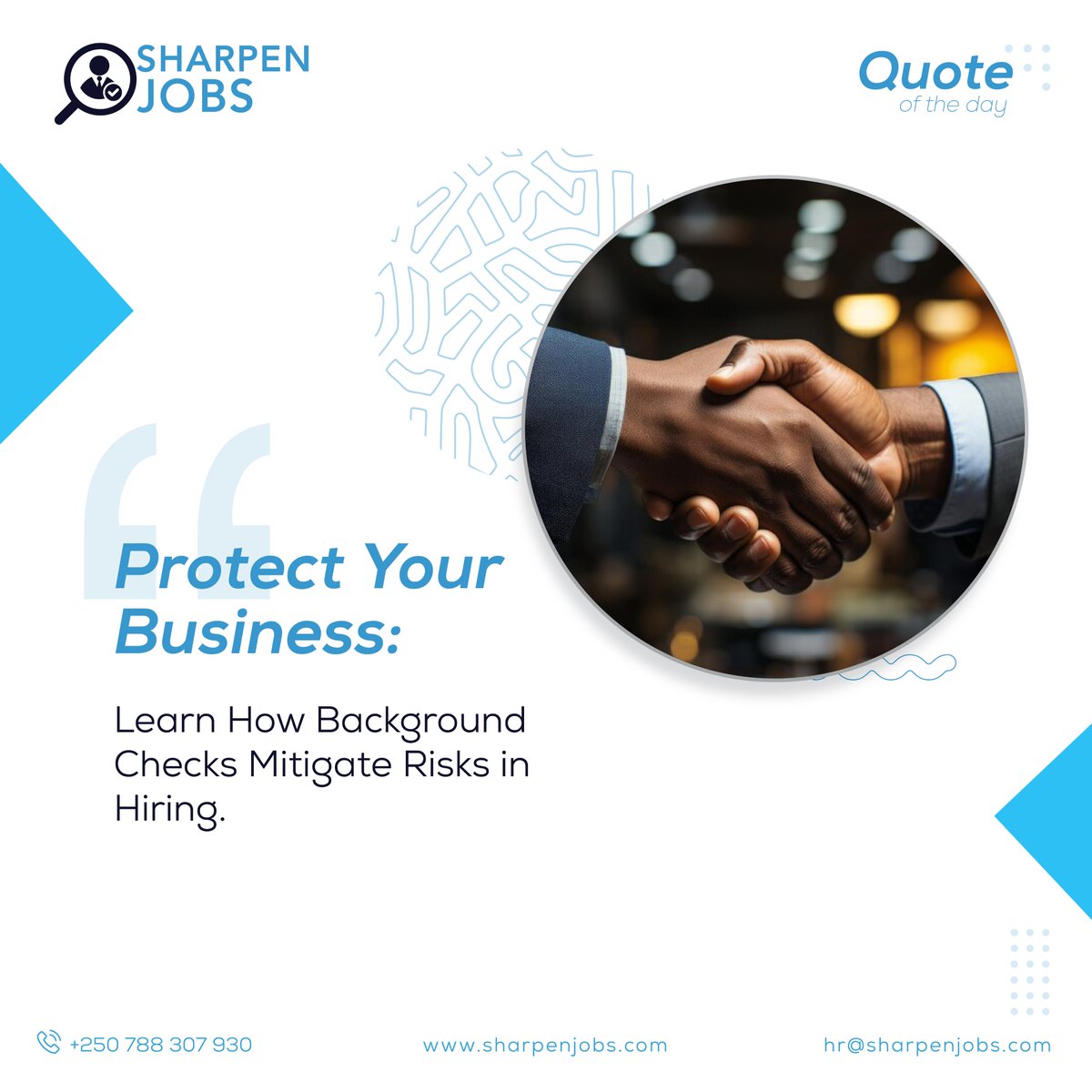 Elevate your hiring process with Sharpen Jobs. Background checks are the foundation of trust and efficiency. Build a stronger team, confidently. #backgroundchecks #sharpenjobs