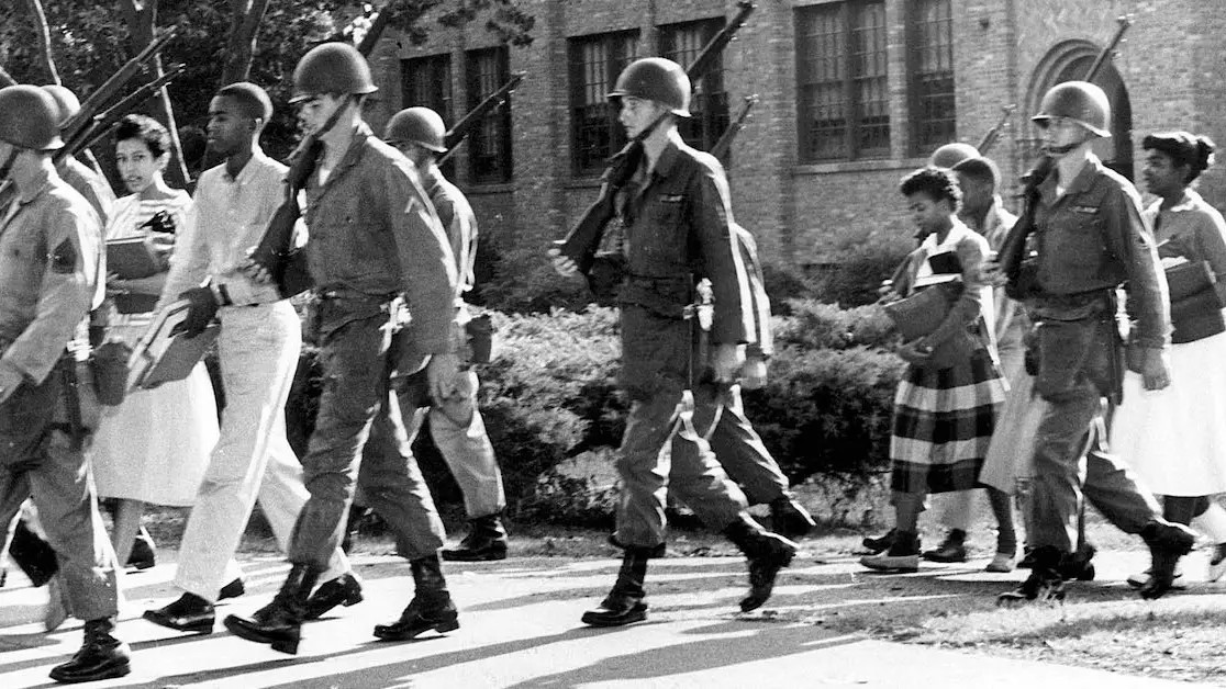In 1957, Republican President Eisenhower ordered the 101st Airborne to protect the 'Little Rock Nine.' Today, Democratic President Biden does what? Anything beyond useless words obscured by a blizzard of statements and actions hostile to Israel?