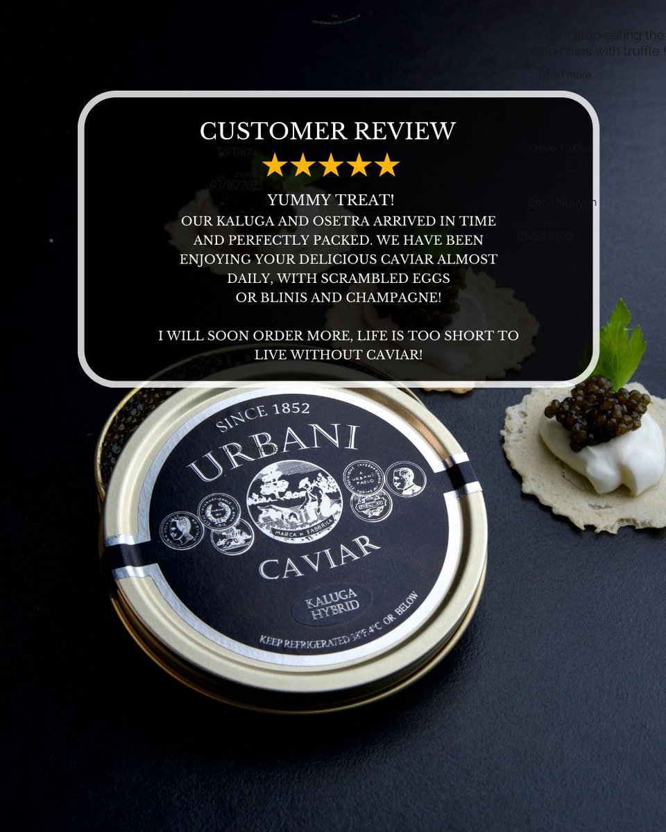 UrbaniTruffles's tweet photo. Once you experience the indulgent delight of our caviar, you'll crave more. 

#caviar #truffle #urbanitruffles #luxury #kalugacaviar #osetracaviar https://t.co/J6ofR8i2Ie
