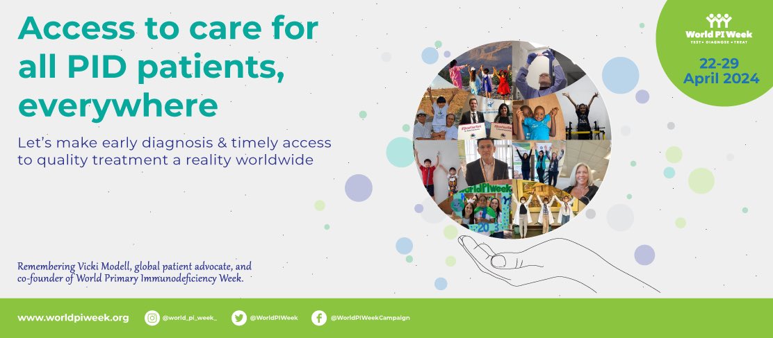 📢It’s World Primary Immunodeficiency Week! #WorldPIWeek

This week, we’re raising awareness of #PrimaryImmunodeficiency, amplifying voices &amp; resources in our community to work towards a world where all patients worldwide have timely access to quality treatment.