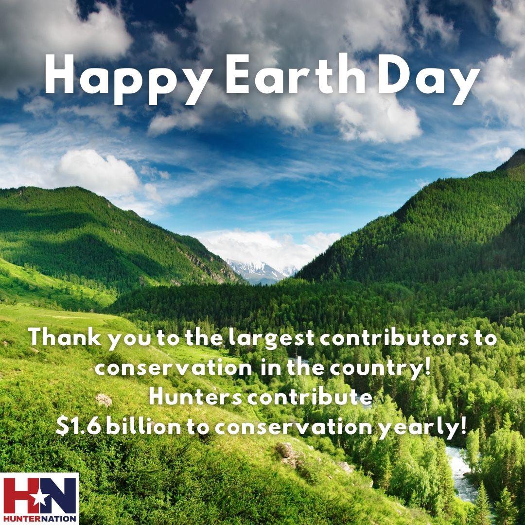 Happy #EarthDay from folks who are working hard to conserve our resources -- the American hunter! It's great to be in God's country.