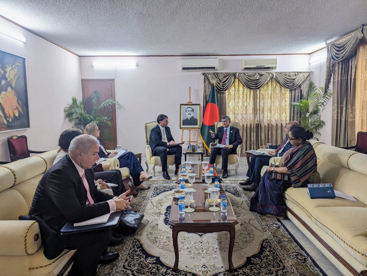 Assistant US Trade Representative for South and Central Asia Brendan Lynch called on Foreign Secretary Amb Masud Bin Momen today. They discussed various aspects of Bangladesh-US trade relations and ways to enhance cooperation between two countries.