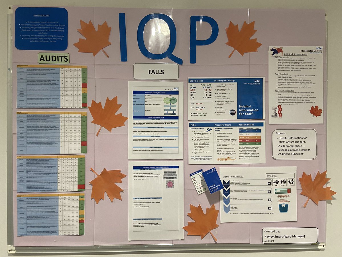 Aprils IQP for A3! Due to increased patient falls since November 23, we felt that a focused IQP on falls documentation and prevention would hopefully have a positive impact on our patients safety and related incidents!