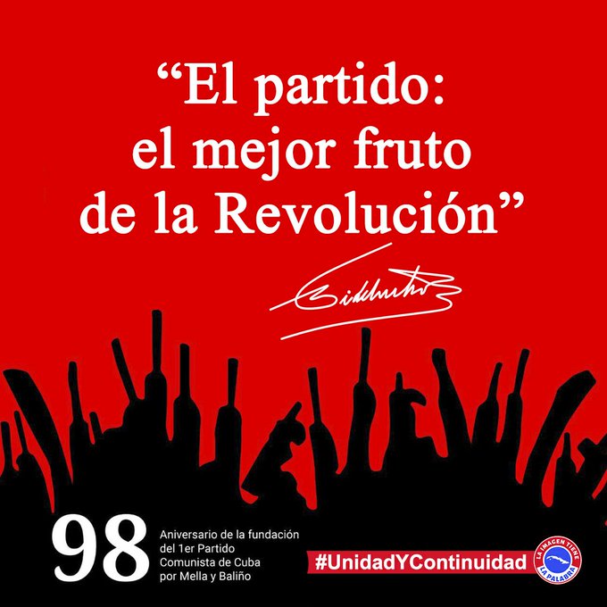 “El Partido: el mejor fruto de la Revolución”. Fidel 🇨🇺 #Cuba #RevoluciónCubana