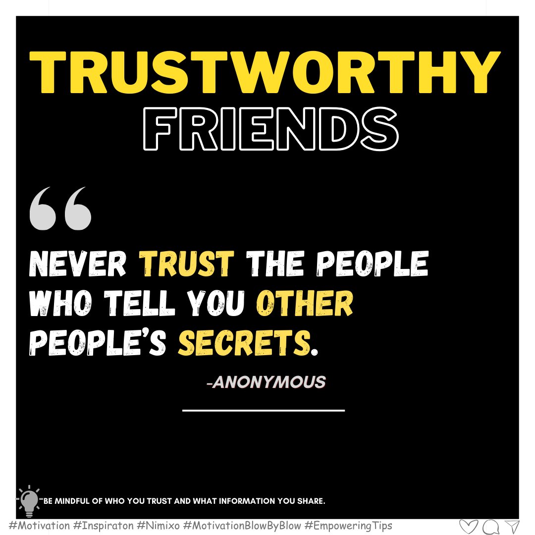 Gossip Alert! How to Spot Untrustworthy People

#friendship #friends #relationships #trust #loyalty

#healthyrelationships #gossipgirl #friendsgoals

#truefriends #secretsafe  #LoyaltyMatters 

#Nimixo #MotivationBlowByBlow #empoweringtip

Read More: nimixo.com/index.php/2024…