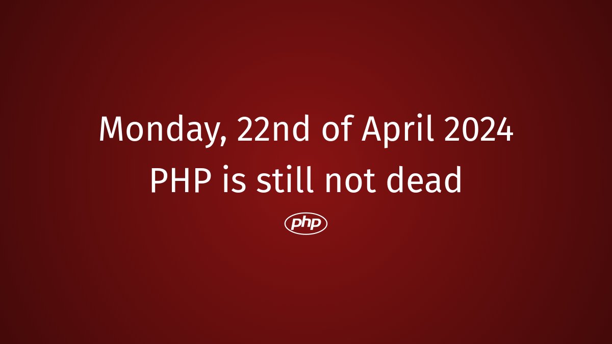 PHP still not dead #php #RIPPHP #PHPCommunityGrowth #PHPAlternative #PHPAdvancements #PHPSnippets #PHPDebugging #PHPDead #PHPRejuvenation #PHPFuture