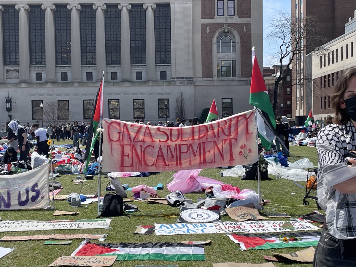 GAZA : more than 100 students arrested at Columbia University in Manhattan in recent days during pro-Palestinian protests on main campus