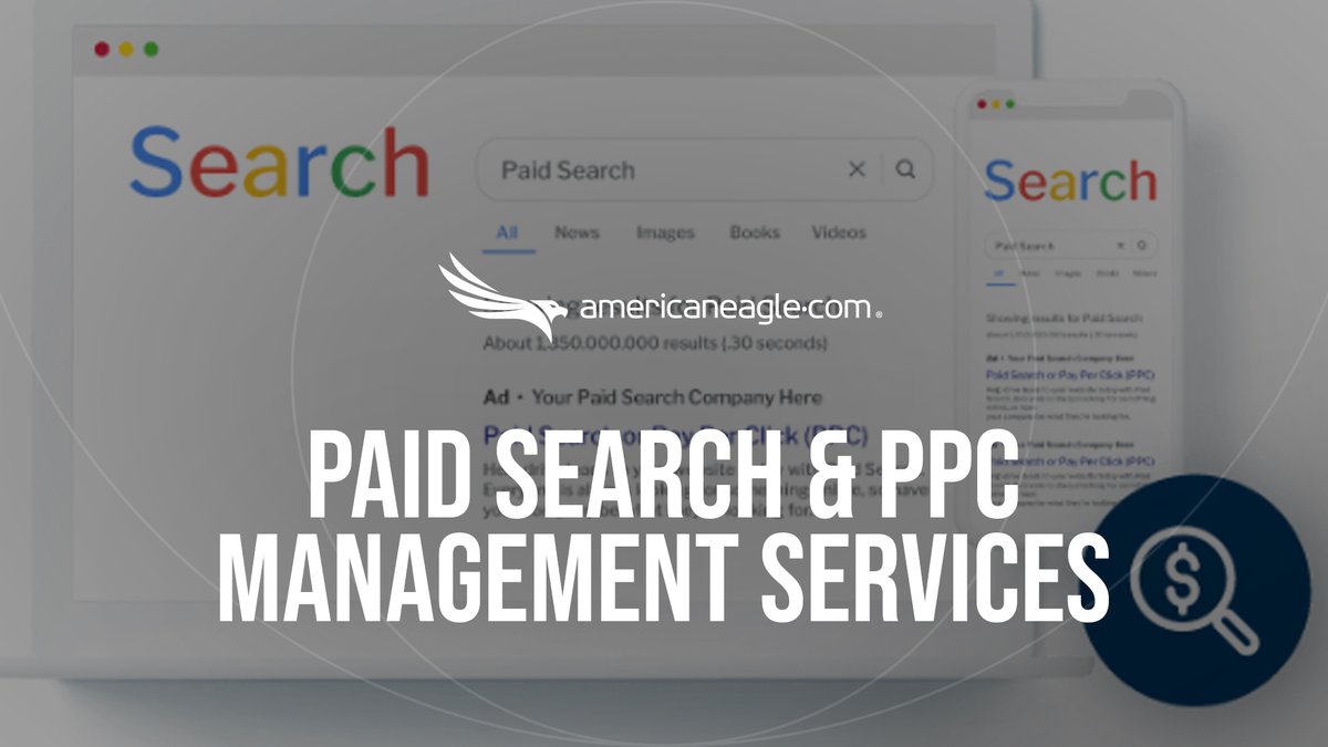 🔎 Are your current digital advertising strategies growing your business?

Put the PPC pros at Americaneagle.com to work for your brand!
➡️ bit.ly/3UD2maR

#PPC #GoogleAds #SocialMarketing #SocialAds  #SearchAds