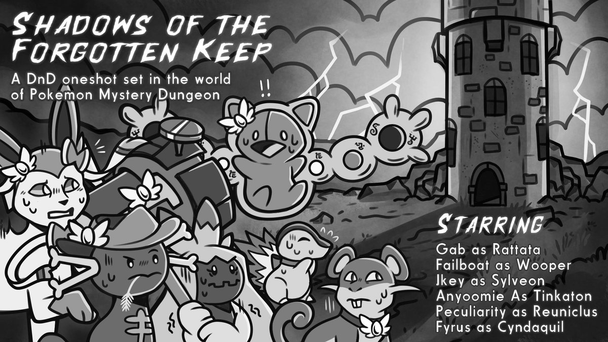 🎲DO YOU LIKE DND AND POKEMON?!🎲 

Well that’s good, cause I’m hosting another oneshot! We have familiar faces and a new companion!

Tune in on Saturday April 27th at 10am PST / 12pm CST / 1pm EST at Twitch.tv/vulpixie to see this session live! It’s gonna be great 😈