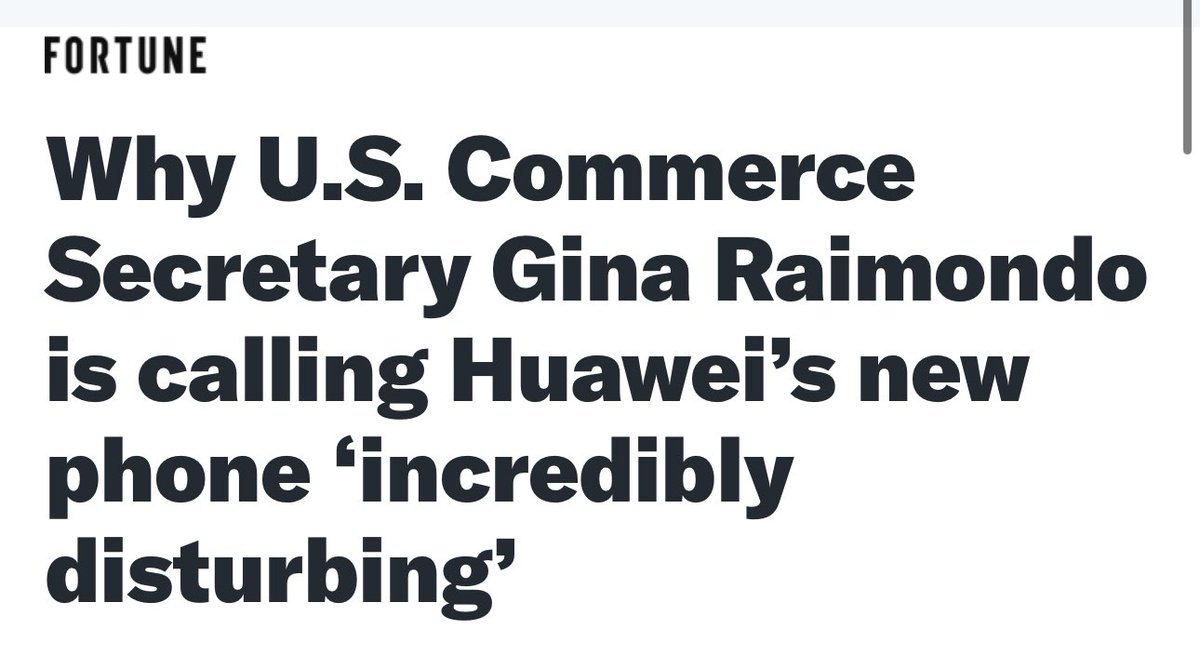 Gina Raimondo is now downplaying the Kirin from the Mate 60 series.

Last year, she deemed it “incredibly disturbing”.

Republican’s urged “full blocking sanctions” on HUAWEI and SMIC alongside criminal charges on their executives.

Sources: Reuters, Fortune, and Aljazeera
