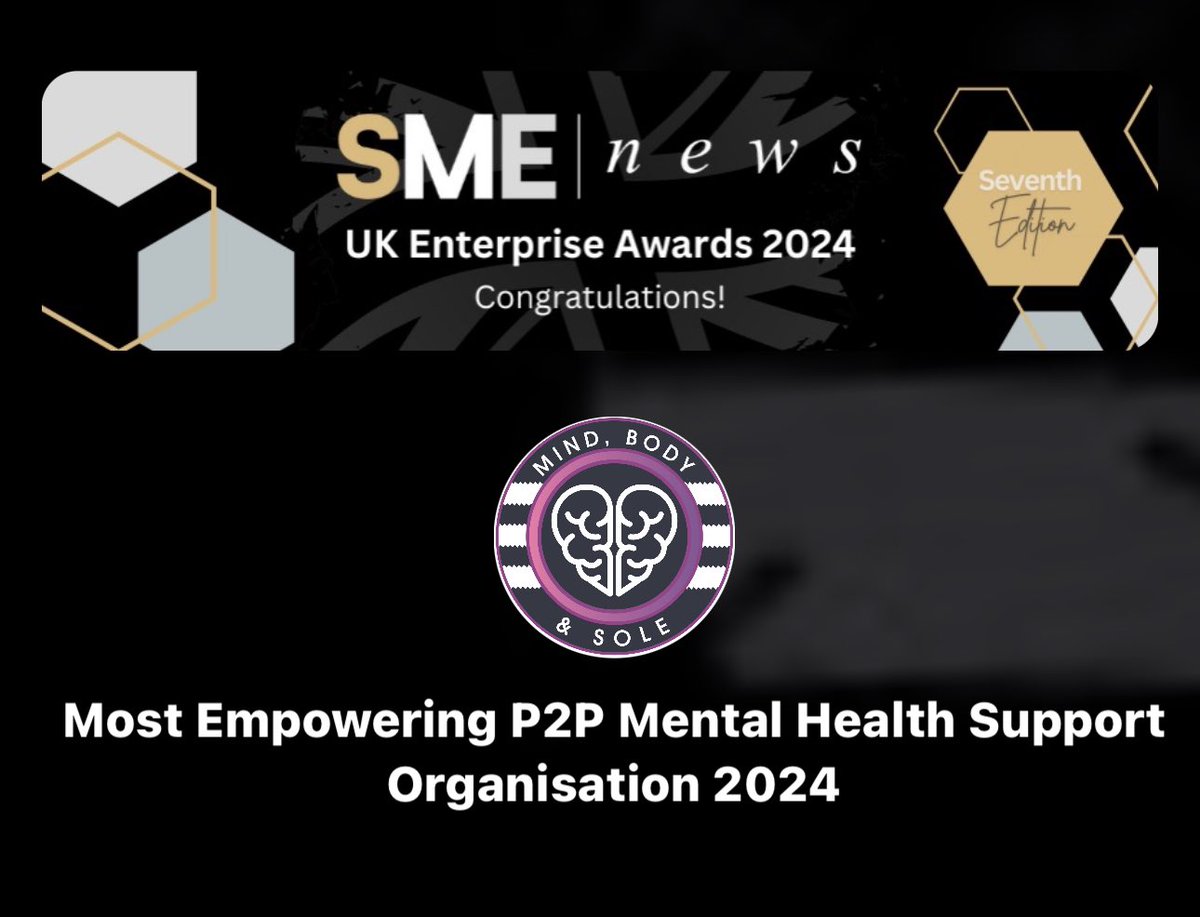 Pleased to announce that we’ve been awarded the ‘Most Empowering P2P Mental Health Support Organisation 2024’ by @SME__News 🏆 Thank you for the continued love, support and belief this award is dedicated to everyone that we have helped over the past year. More info coming…