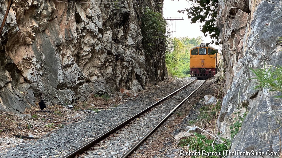 This week, I’m back in Kanchanaburi for the #AnzacDay Dawn Service at @HellfirePass on Thursday. The photo shows a train passing through Chung Kai Cutting, a poignant reminder of the sacrifices made by POWs during the construction of the #DeathRailway. #LestWeForget #Thailand