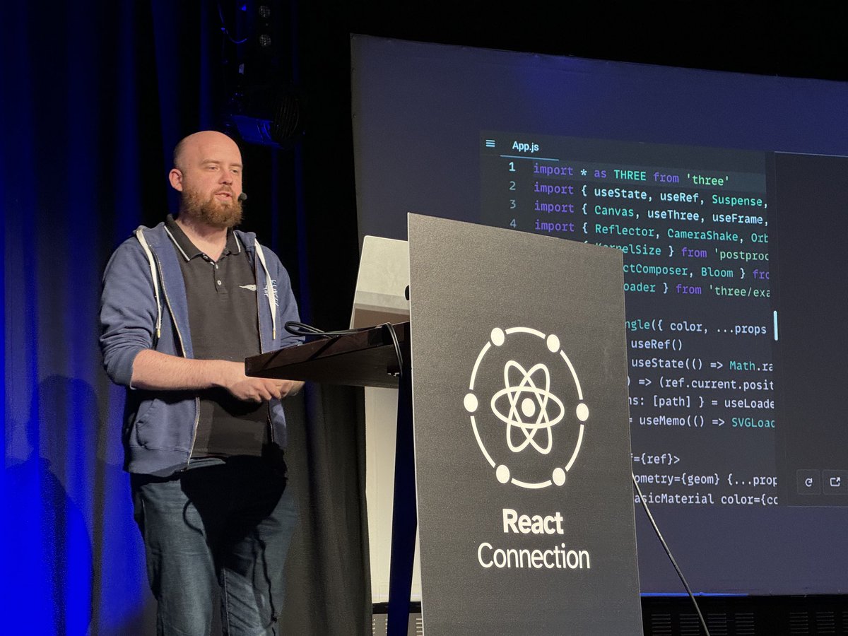 Did you know there’s some React in Yarn? ⁦@arcanis⁩ shocking our attendees at React Connection right now!