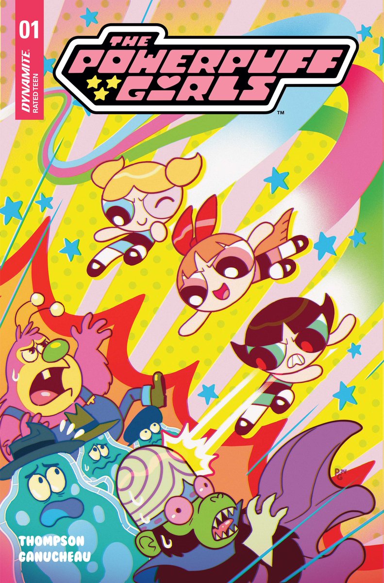 More info about the new The Powerpuff Girls comic has been revealed, including the cover art of the first issue, plus variants. The comics will be written by Kelly Thompson, with art by Paulina Ganucheau. The new comic is published by Dynamite Entertainment (@DynamiteComics) in